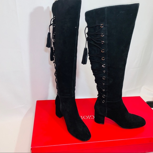 NWT Enzo Angiolini Black Suede Boots - Picture 6 of 7